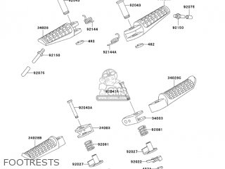 FOOTRESTS - EX250F6F NINJA 250R 2006 USA CALIFORNIA