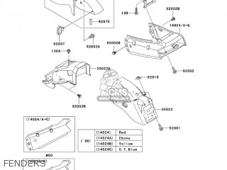 FENDERS - EX250F6F NINJA 250R 2006 USA CALIFORNIA