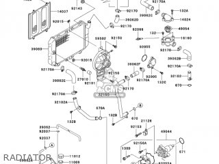 RADIATOR - EX250F6F NINJA 250R 2006 USA CALIFORNIA