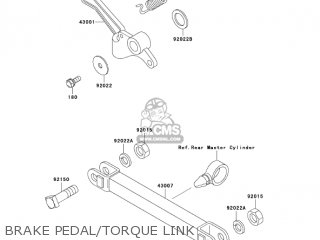 BRAKE PEDAL/TORQUE LINK - EX250F6F NINJA 250R 2006 USA CALIFORNIA