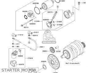 STARTER MOTOR - EX250F6F NINJA 250R 2006 USA CALIFORNIA