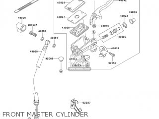 FRONT MASTER CYLINDER - EX250F6F NINJA 250R 2006 USA CALIFORNIA