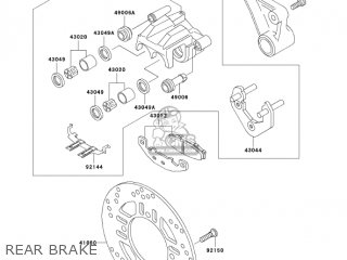 REAR BRAKE - EX250F6F NINJA 250R 2006 USA CALIFORNIA