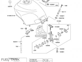 FUEL TANK - EX250F6F NINJA 250R 2006 USA CALIFORNIA