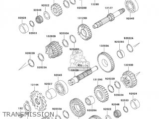 TRANSMISSION - EX250F6F NINJA 250R 2006 USA CALIFORNIA