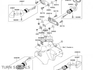 TURN SIGNALS - EX250F6F NINJA 250R 2006 USA CALIFORNIA