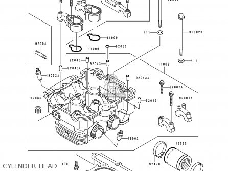 CYLINDER HEAD - EX250F7 GPX250R 1993 UNITED KINGDOM