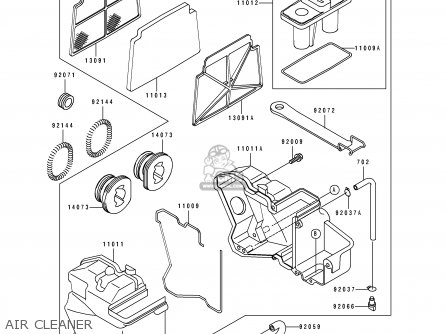 AIR CLEANER - EX250F7 GPX250R 1993 UNITED KINGDOM