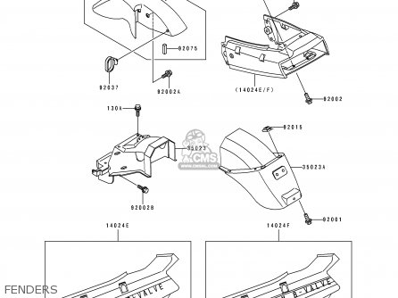 FENDERS - EX250F7 GPX250R 1993 UNITED KINGDOM