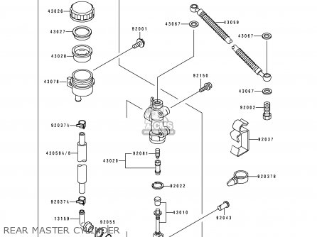 REAR MASTER CYLINDER - EX250F7 GPX250R 1993 UNITED KINGDOM