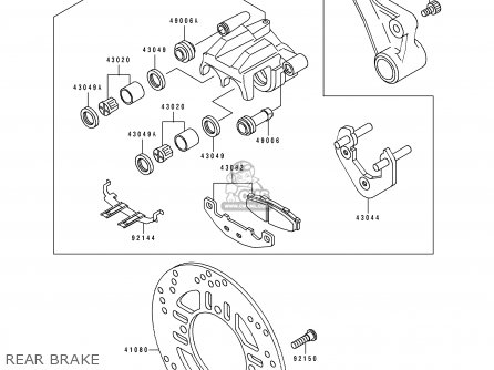 REAR BRAKE - EX250F7 GPX250R 1993 UNITED KINGDOM