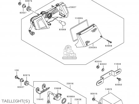 TAILLIGHT(S) - EX250F7 GPX250R 1993 UNITED KINGDOM
