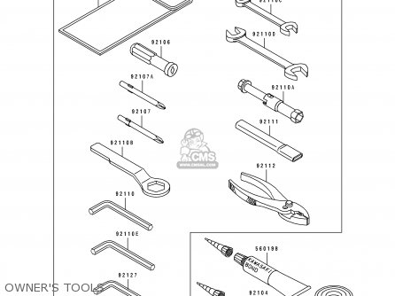 OWNER'S TOOLS - EX250F7 GPX250R 1993 UNITED KINGDOM