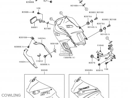 COWLING - EX250F7 GPX250R 1993 UNITED KINGDOM