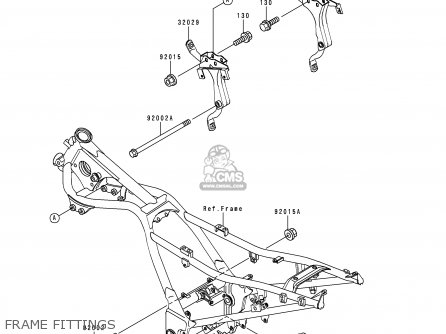 FRAME FITTINGS - EX250F7 NINJA 250R 1993 USA CALIFORNIA CANADA