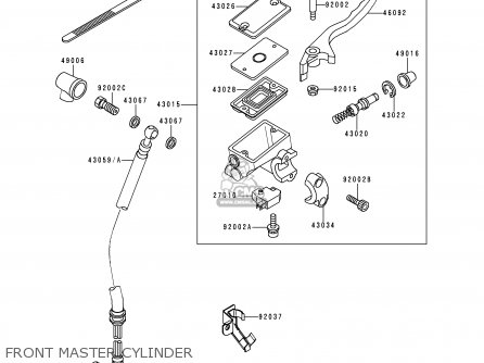 FRONT MASTER CYLINDER - EX250F7 NINJA 250R 1993 USA CALIFORNIA CANADA