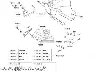 Kawasaki EX250F7F NINJA 250R 2007 USA CALIFORNIA parts lists and 