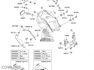 Kawasaki EX250F7F NINJA 250R 2007 USA CALIFORNIA parts lists and 