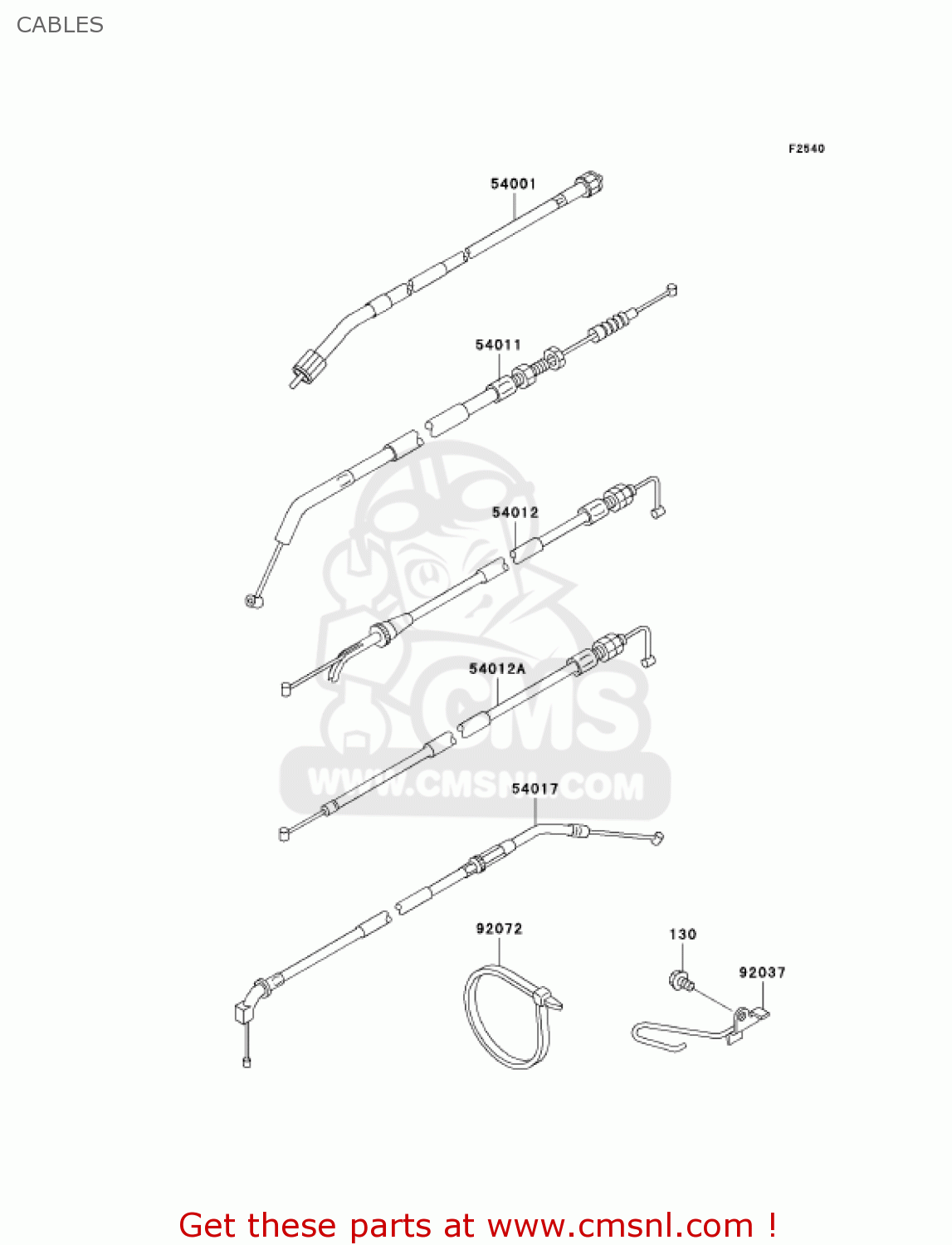 CABLES EX250F7F NINJA 250R 2007 USA CALIFORNIA