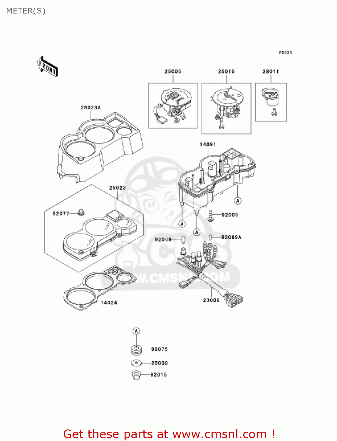METER(S) EX250F7F NINJA 250R 2007 USA CALIFORNIA