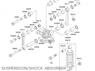 SUSPENSION/SHOCK ABSORBER - EX250F7F NINJA 250R 2007 USA CALIFORNIA