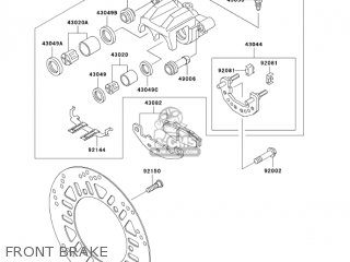 FRONT BRAKE - EX250F7F NINJA 250R 2007 USA CALIFORNIA