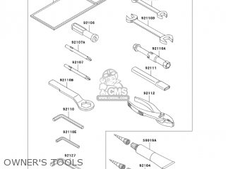 OWNER'S TOOLS - EX250F7F NINJA 250R 2007 USA CALIFORNIA