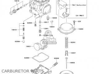 CARBURETOR PARTS - EX250F7F NINJA 250R 2007 USA CALIFORNIA