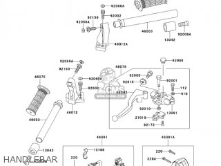 HANDLEBAR - EX250F7F NINJA 250R 2007 USA CALIFORNIA