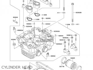CYLINDER HEAD - EX250F7F NINJA 250R 2007 USA CALIFORNIA