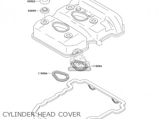 CYLINDER HEAD COVER - EX250F7F NINJA 250R 2007 USA CALIFORNIA