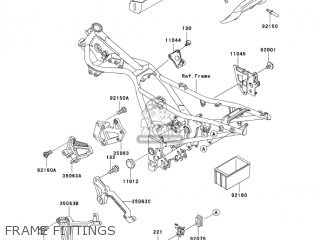 FRAME FITTINGS - EX250F7F NINJA 250R 2007 USA CALIFORNIA