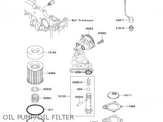 OIL PUMP/OIL FILTER - EX250F7F NINJA 250R 2007 USA CALIFORNIA