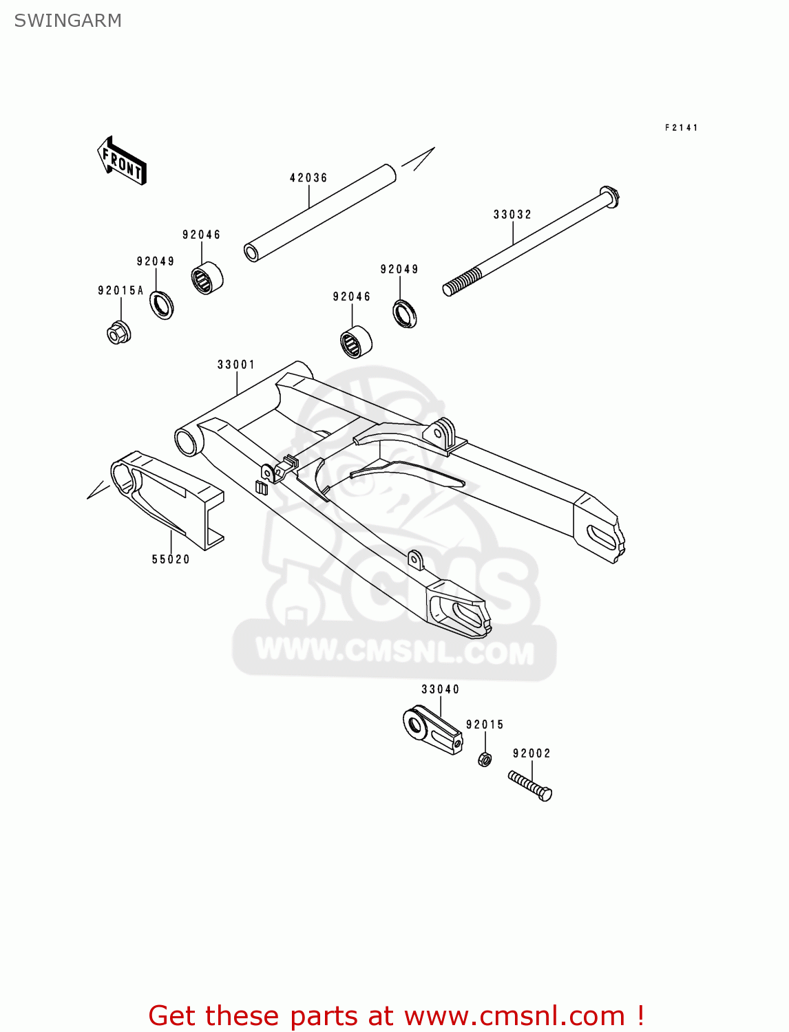SWINGARM EX250F8 NINJA 250R 1994 USA CALIFORNIA CANADA