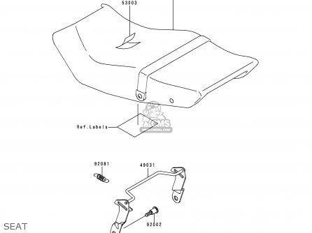 SEAT - EX250F8 NINJA 250R 1994 USA CALIFORNIA CANADA