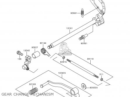 GEAR CHANGE MECHANISM - EX250F9 NINJA 250R 1995 USA CALIFORNIA CANADA