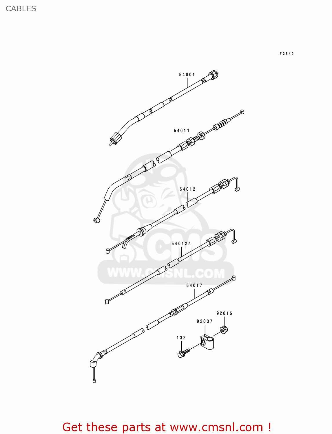 CABLES EX250H1 ZZR250 1990 EUROPE UK AR GR NR ST