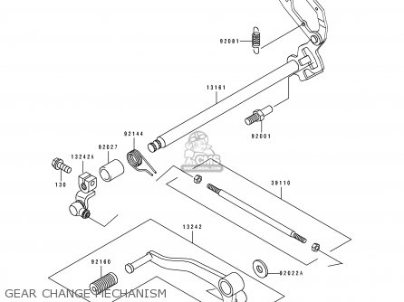 GEAR CHANGE MECHANISM - EX250H1 ZZR250 1990 EUROPE UK AR GR NR ST