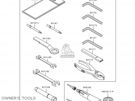 OWNER'S TOOLS - EX250H1 ZZR250 1990 EUROPE UK AR GR NR ST