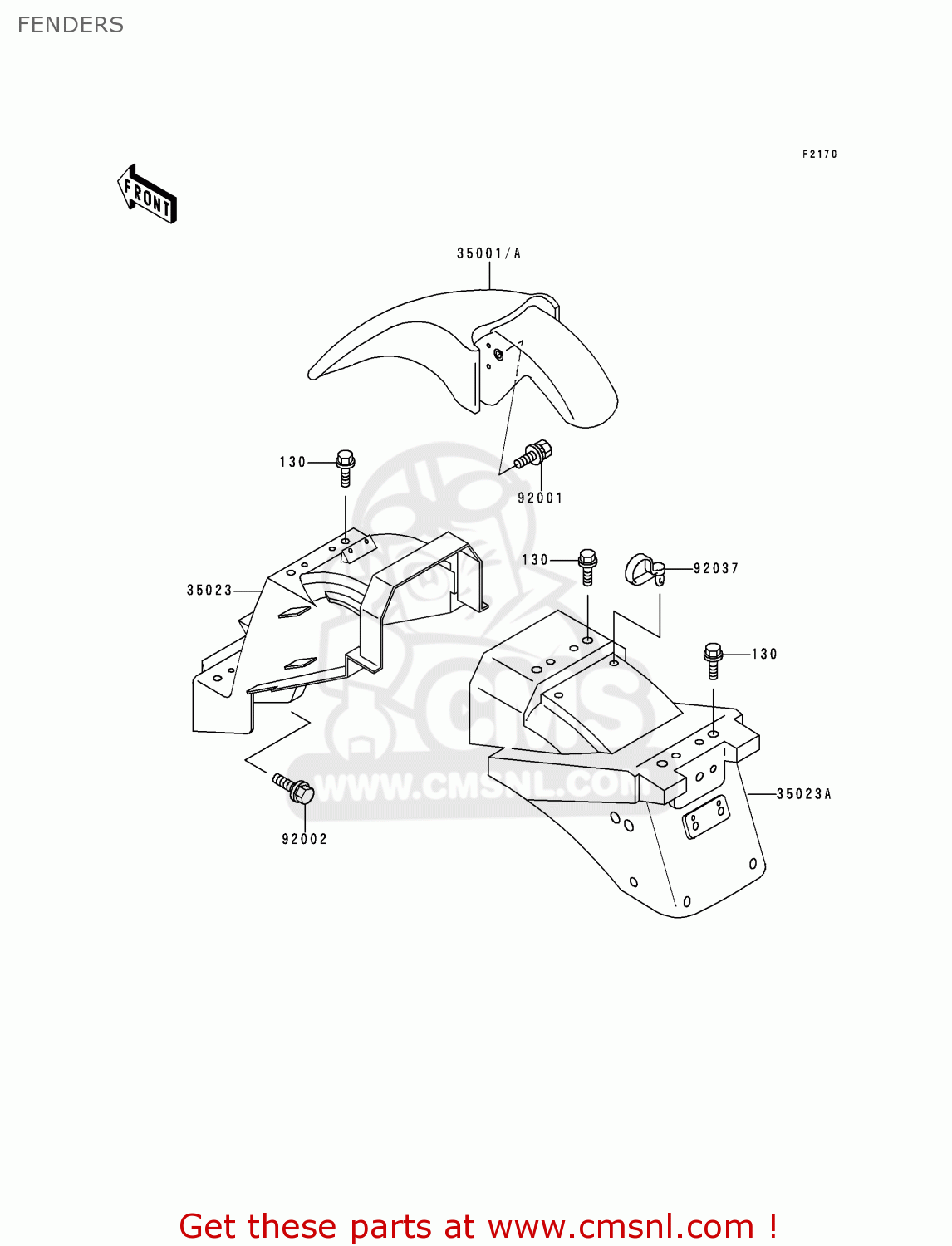 FENDERS EX250H10 ZZR250 1999 NETHERLANDS IT SP