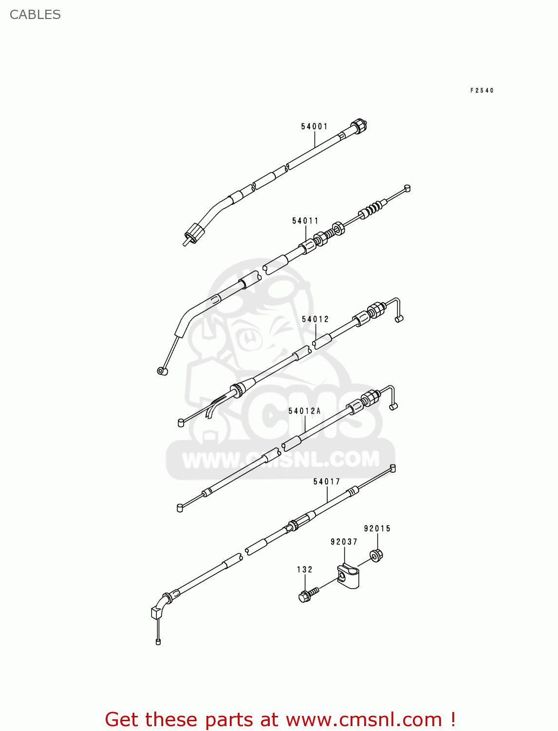 CABLES EX250H10 ZZR250 1999 NETHERLANDS IT SP