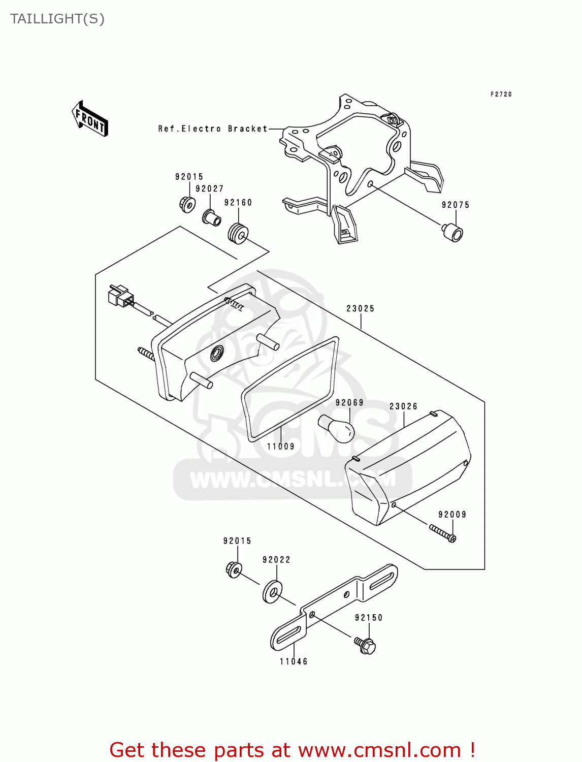 TAILLIGHT(S) EX250H10 ZZR250 1999 NETHERLANDS IT SP