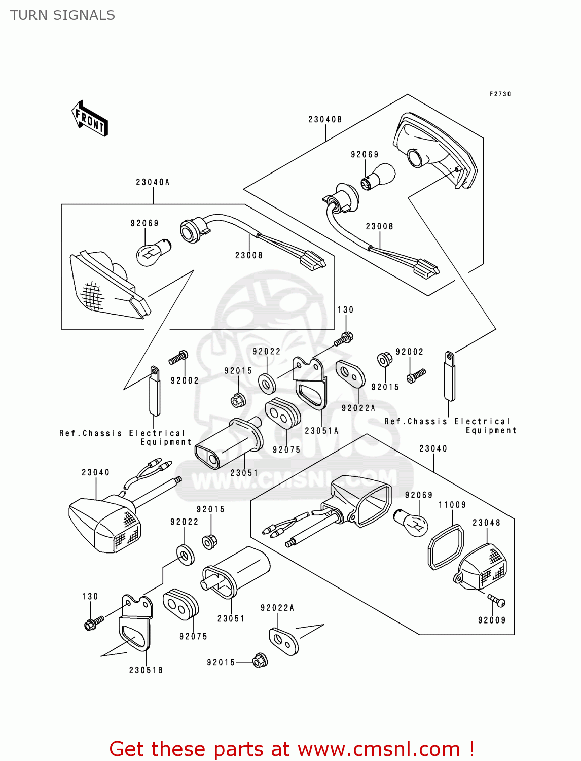 TURN SIGNALS EX250H10 ZZR250 1999 NETHERLANDS IT SP