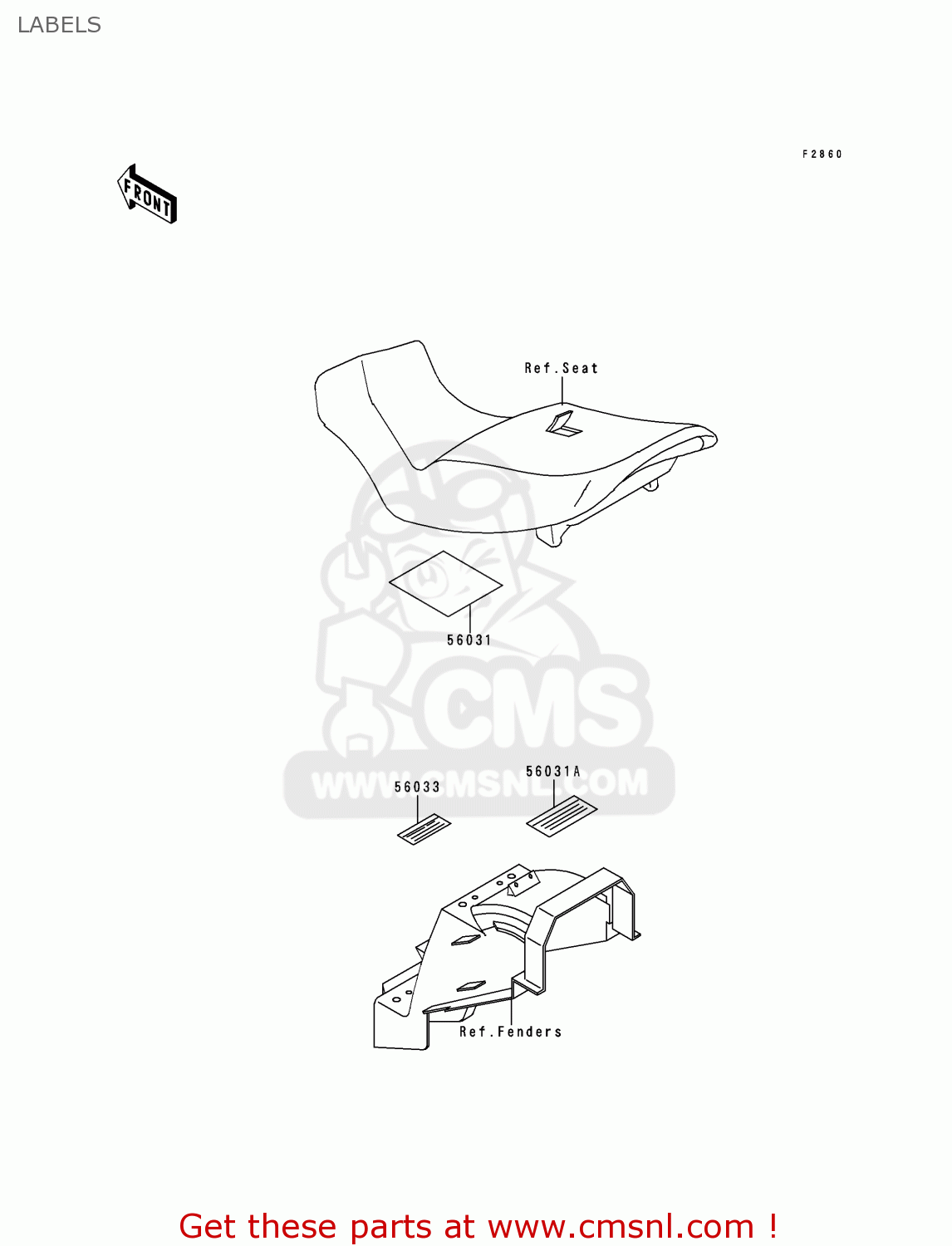 LABELS EX250H10 ZZR250 1999 NETHERLANDS IT SP