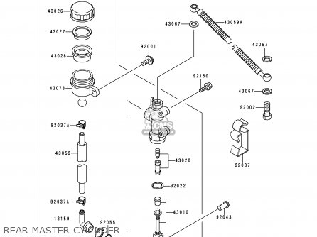 REAR MASTER CYLINDER - EX250H10 ZZR250 1999 NETHERLANDS IT SP