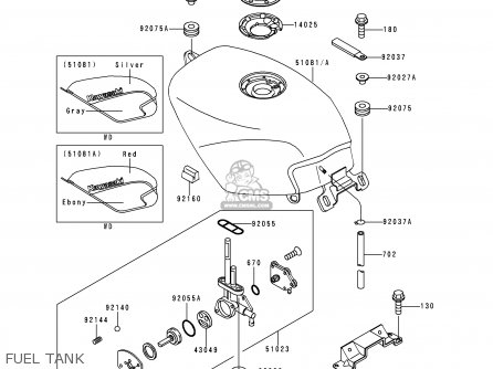 FUEL TANK - EX250H10 ZZR250 1999 NETHERLANDS IT SP