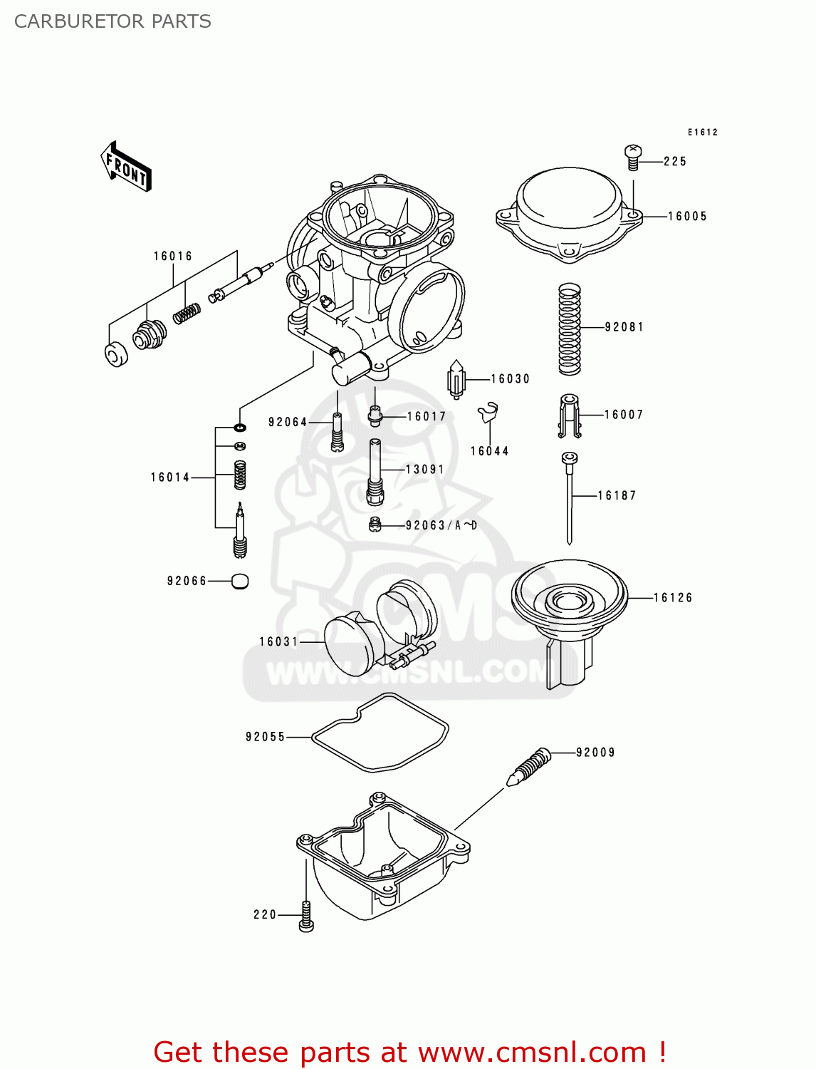 CARBURETOR PARTS EX250H11 NINJA 250R 2000 CANADA