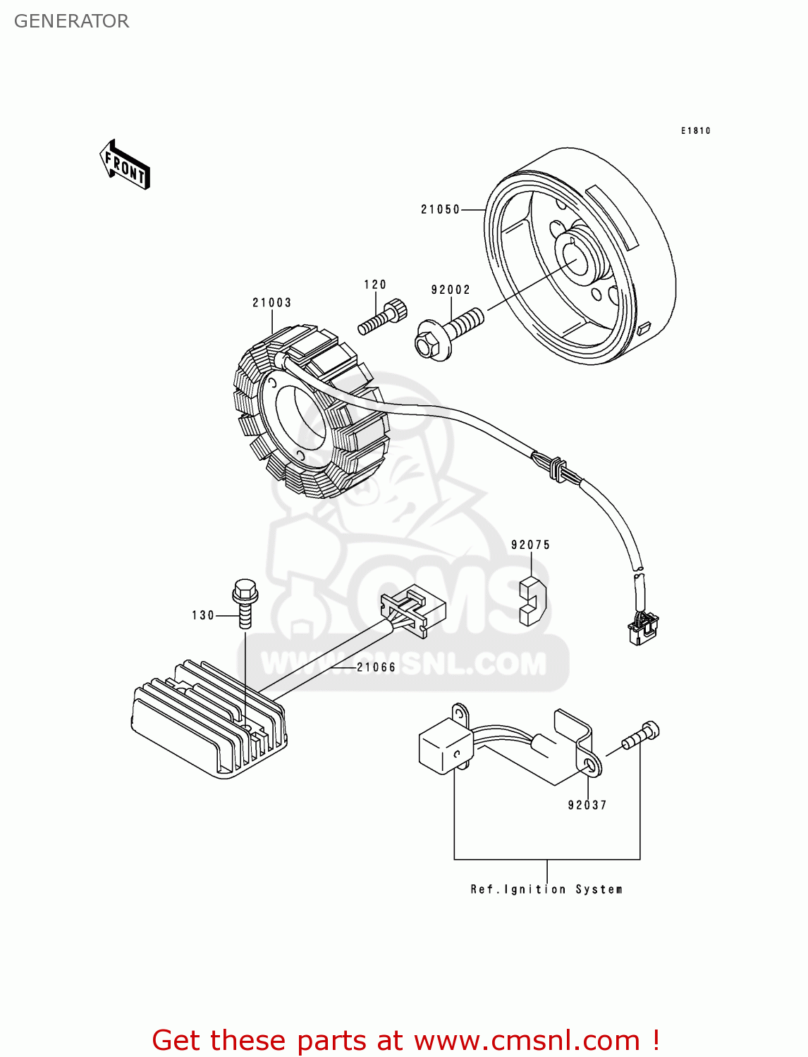 GENERATOR EX250H11 NINJA 250R 2000 CANADA