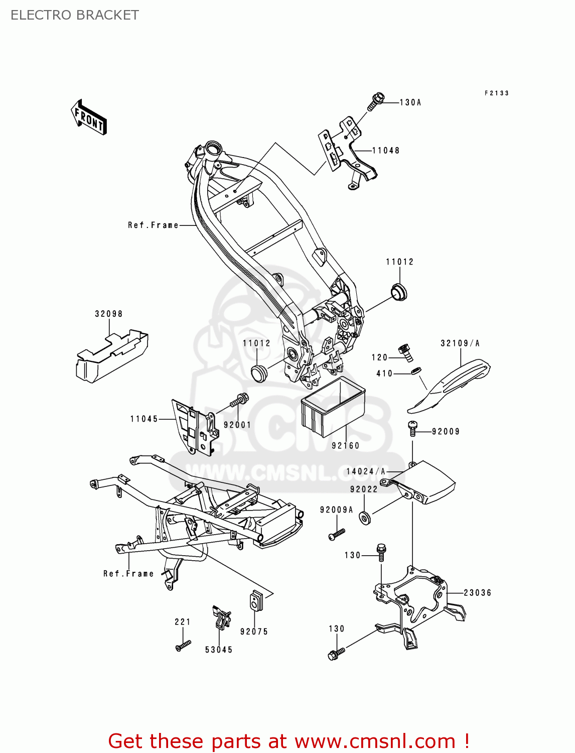ELECTRO BRACKET EX250H11 NINJA 250R 2000 CANADA