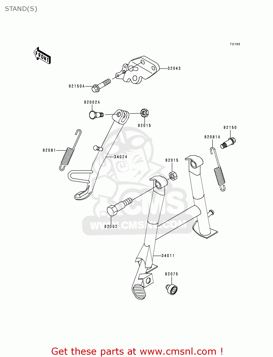 STAND(S) EX250H11 NINJA 250R 2000 CANADA